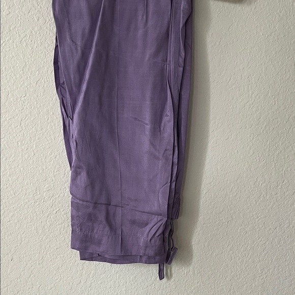 Ethnic Purple Floral Embroidered Sheer Women's Dress - Picture 6 of 6